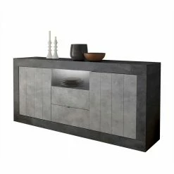 Modernes Sockel Sideboard In Beton Grau - Calla