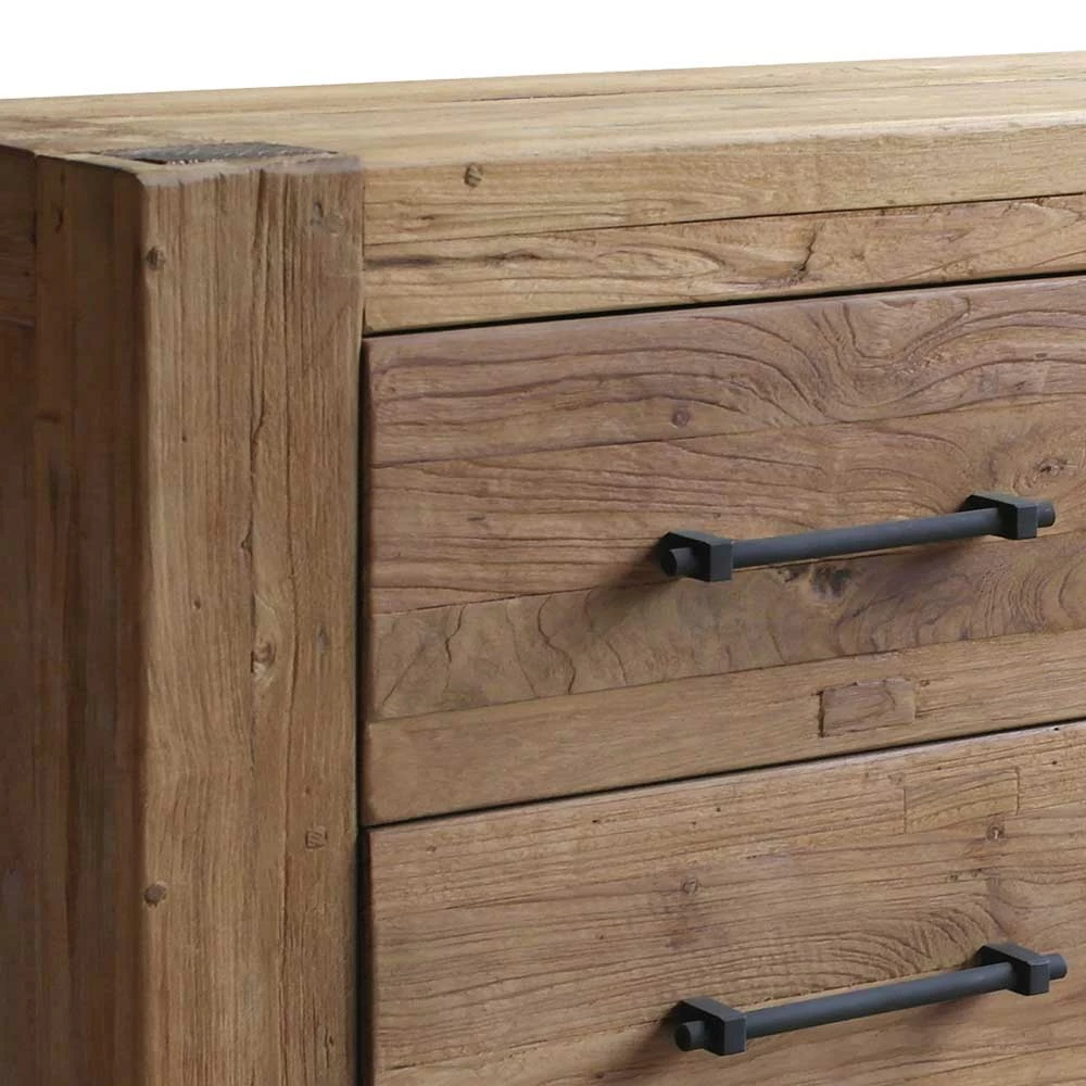 Recyclingholz Kommode aus Teak Massivholz - Etrova Recyclingholz Kommode Aus Teak Massivholz - Etrova -Landuva Shop recyclingholz kommode aus teak massivholz 160x70x50 cm etrova 03