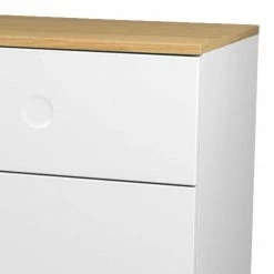 Retro Anrichte Ohne Griffe Vudian In Weiß & Eiche 5 Retro Anrichte Ohne Griffe Vudian In Weiß & Eiche -Landuva Shop retro anrichte ohne griffe in weiss eiche vudian 04