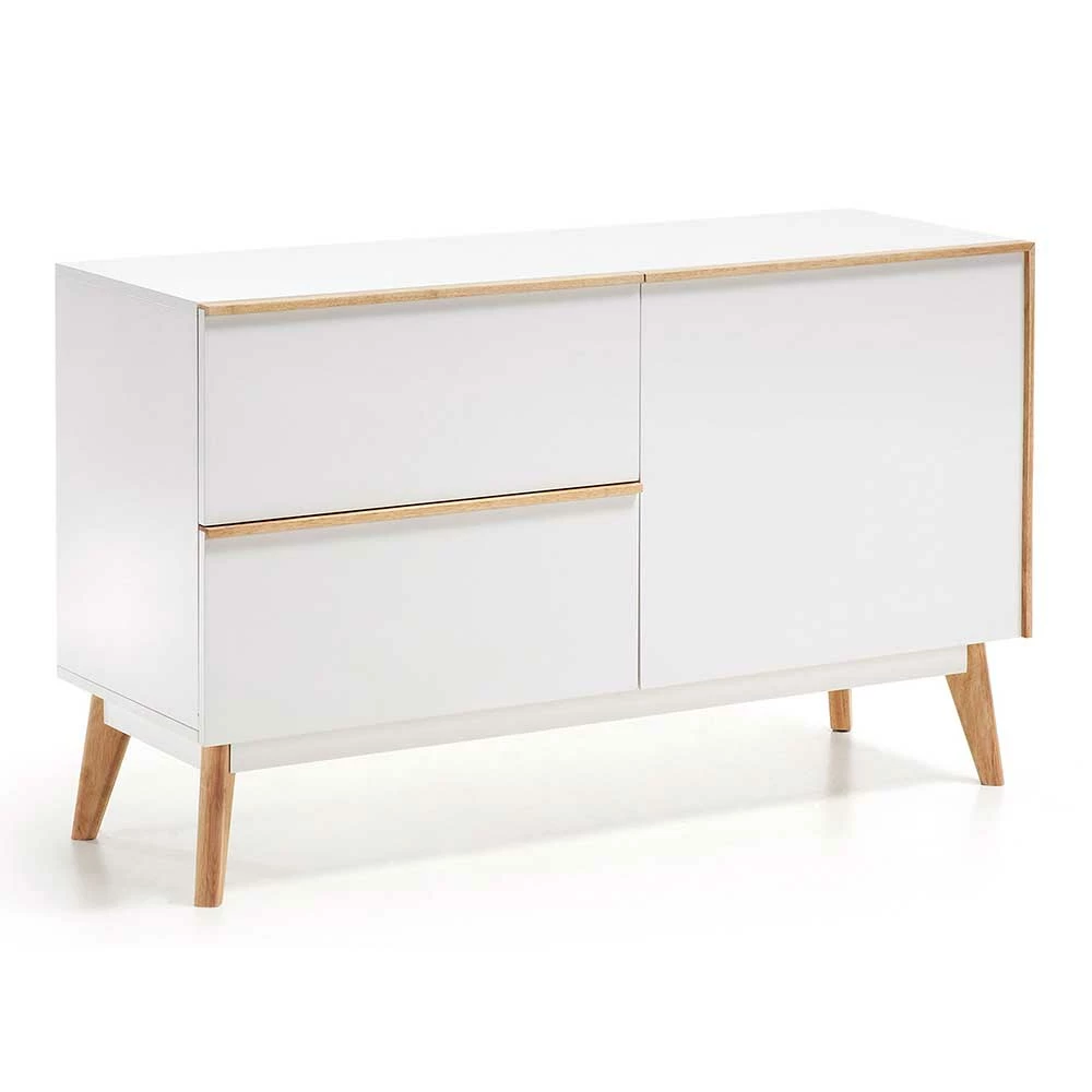 Retro Kombikommode Belice in Weiß und Eiche massiv Retro Kombikommode Belice In Weiß Und Eiche Massiv -Landuva Shop retro kombikommode weiss und eiche massiv 1 tuerig und zwei schubladen 120cm breit belice 01