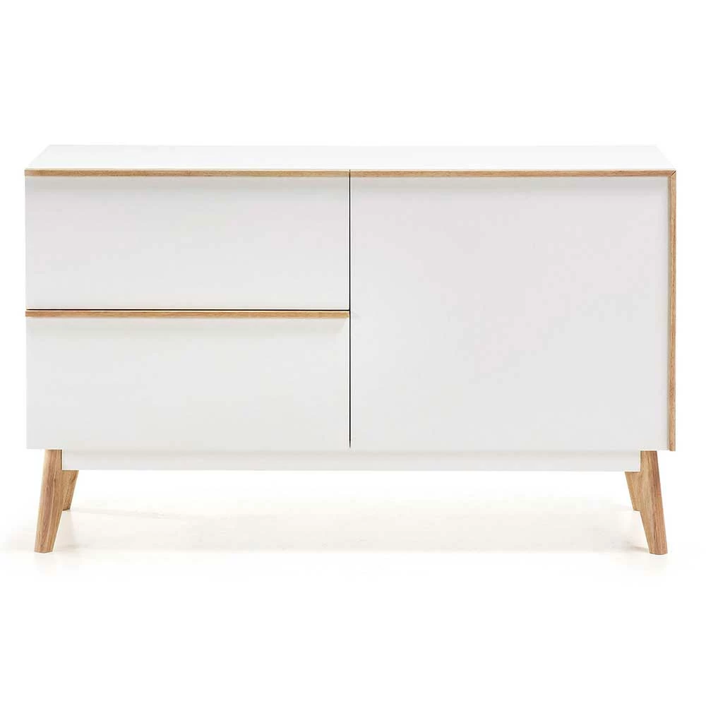 Retro Kombikommode Belice in Weiß und Eiche massiv Retro Kombikommode Belice In Weiß Und Eiche Massiv -Landuva Shop retro kombikommode weiss und eiche massiv 1 tuerig und zwei schubladen 120cm breit belice 02