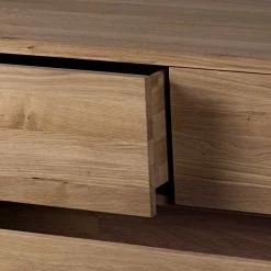 Retro Kommode In Eiche Bianco - Bakaras -Landuva Shop retro kommode in eiche bianco mit metallbeinen 120x75x40 bakaras 05