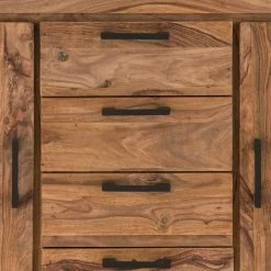 Rustikales Sheesham Sideboard 2-türig - Asmadova 5 Rustikales Sheesham Sideboard 2-türig - Asmadova -Landuva Shop rustikales sheesham sideboard 2 tuerig 4 schubladen asmadova 03