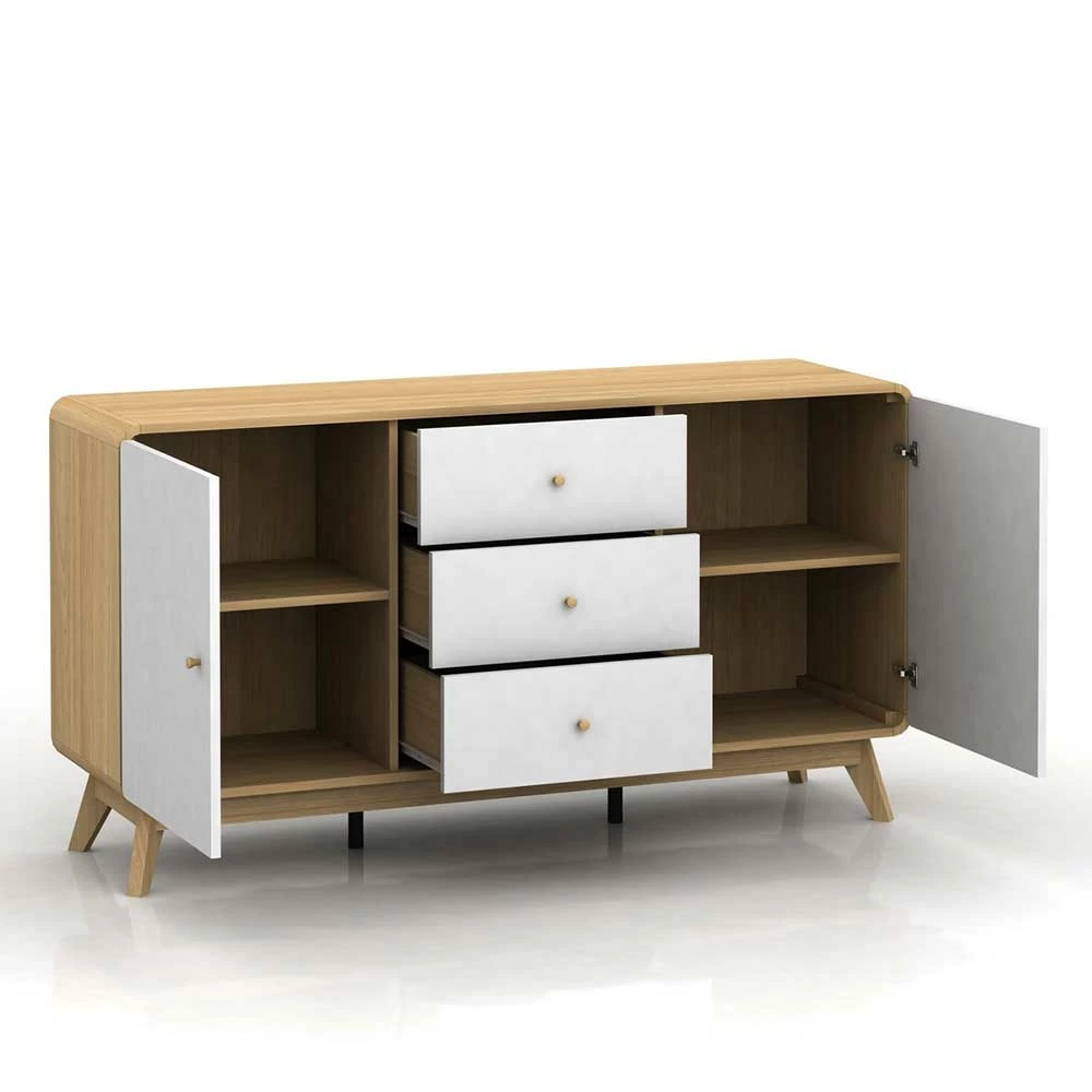 Scandi Kombikommode in Weiß & Natur - Jendren Scandi Kombikommode In Weiß & Natur - Jendren -Landuva Shop scandi kombikommode in weiss natur aus mdf guenstig kaufen jendren 02