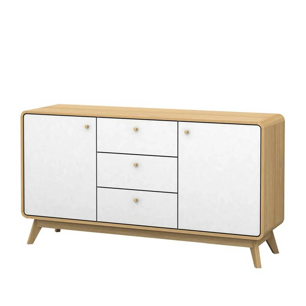 Scandi Kombikommode in Weiß & Natur - Jendren Scandi Kombikommode In Weiß & Natur - Jendren -Landuva Shop scandi kombikommode in weiss natur aus mdf guenstig kaufen jendren f