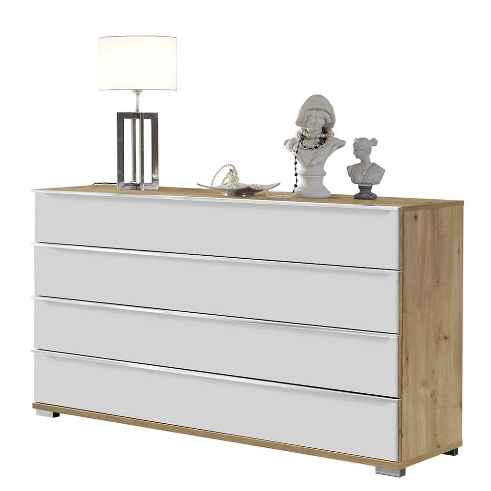 Schlafzimmer Kommode mit vier Schubladen - Nuetran Schlafzimmer Kommode Mit Vier Schubladen - Nuetran -Landuva Shop schlafzimmer kommode mit vier schubladen in weiss glas eiche bianco nuetran f