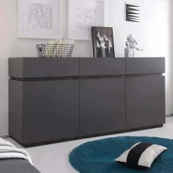 Schönes Sideboard In Anthrazit Wenge - Zialko 3 Schönes Sideboard In Anthrazit Wenge - Zialko -Landuva Shop schoenes sideboard in anthrazit wenge mit sockelgestell zialko 01