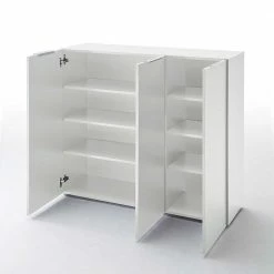 Schuhkommode Cäsar In Weiß Hochglanz -Landuva Shop schuhkommode weiss hochglanz 120 cm breit caesar 03