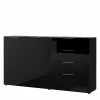 Schwarzes Sideboard Mit Glas-Beschichtung - Abid