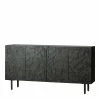 Schwarzes Sideboard Mit Schnitzereien Front - Eiken 1 Schwarzes Sideboard Mit Schnitzereien Front - Eiken -Landuva Shop schwarzes sideboard mit schnitzereien front aus mangobaum holz metall eiken f