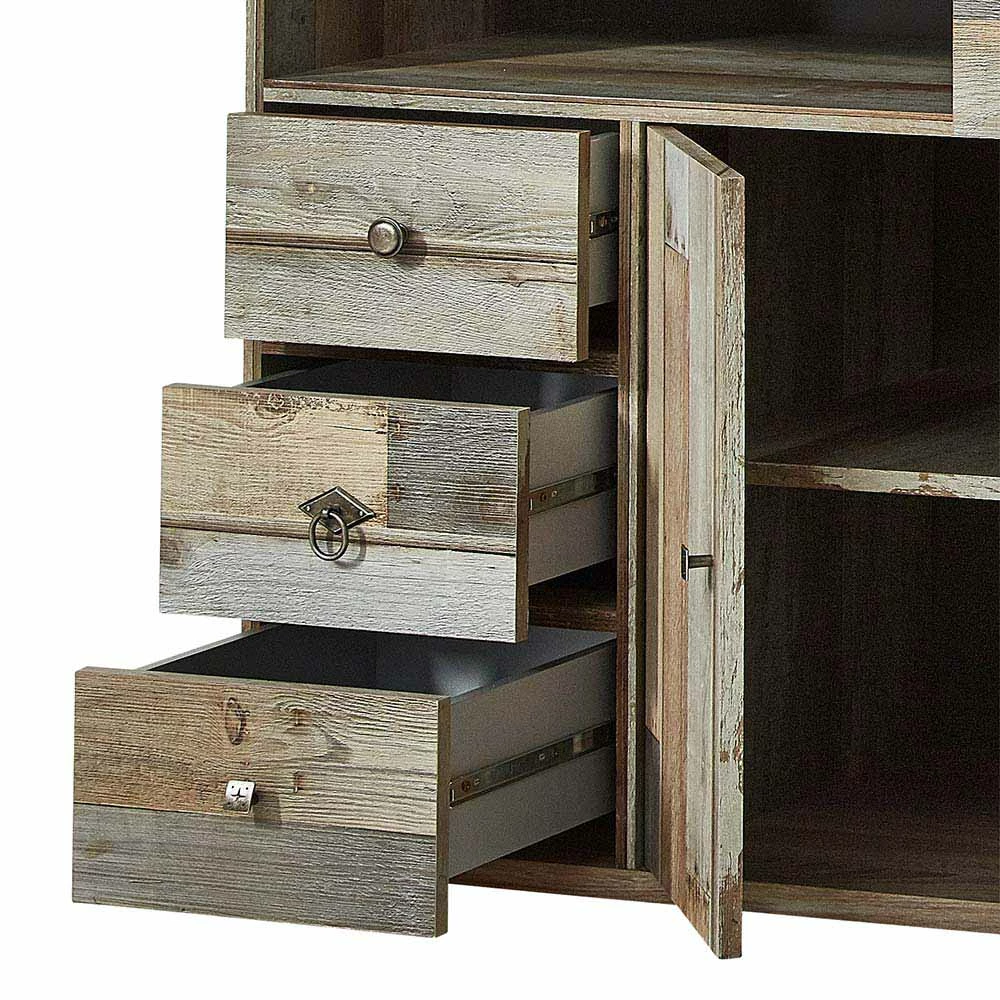 Shabby Sideboard Curacon in Grau Treibholz Dekor Shabby Sideboard Curacon In Grau Treibholz Dekor -Landuva Shop shabby sideboard grau treibholz dekor 80 cm hoch curacon 03