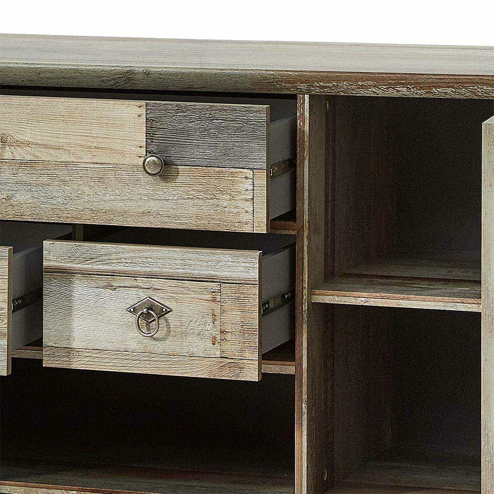 Shabby Sideboard Curacon in Grau Treibholz Dekor Shabby Sideboard Curacon In Grau Treibholz Dekor -Landuva Shop shabby sideboard grau treibholz dekor 80 cm hoch curacon 04
