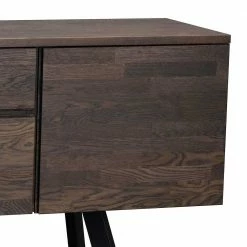 Sideboard Aus Massiver Eiche Rauchfarben Namac & Schwarzem Stahl -Landuva Shop sideboard aus massiver eiche rauchfarben schwarzem stahl namac 04