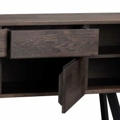 Sideboard Aus Massiver Eiche Rauchfarben Namac & Schwarzem Stahl -Landuva Shop sideboard aus massiver eiche rauchfarben schwarzem stahl namac 05