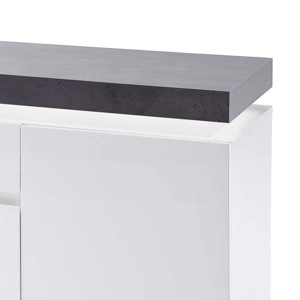 Sideboard Rebelvo mit dimmbarer Beleuchtung Sideboard Rebelvo Mit Dimmbarer Beleuchtung -Landuva Shop sideboard dimmbarer beleuchtung weiss grau rebelvo 02