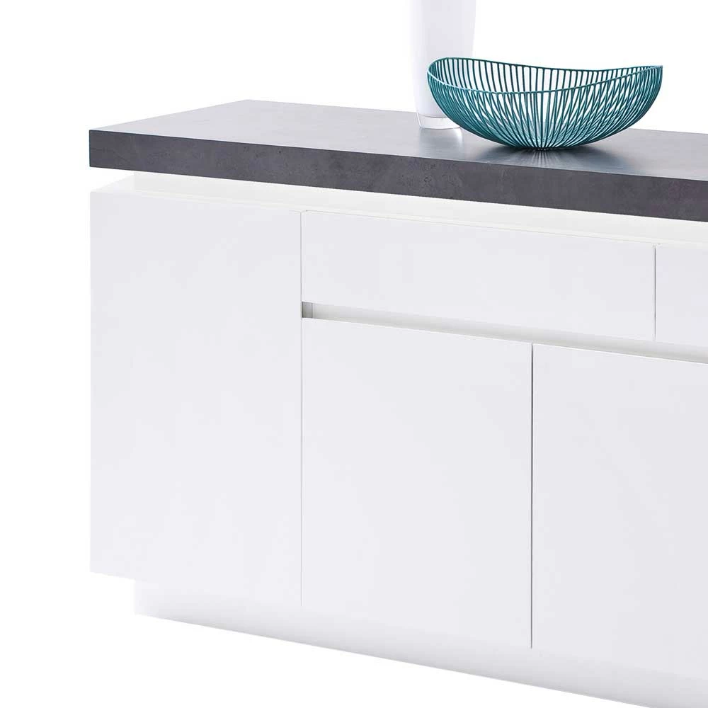 Sideboard Rebelvo mit dimmbarer Beleuchtung Sideboard Rebelvo Mit Dimmbarer Beleuchtung -Landuva Shop sideboard dimmbarer beleuchtung weiss grau rebelvo 04