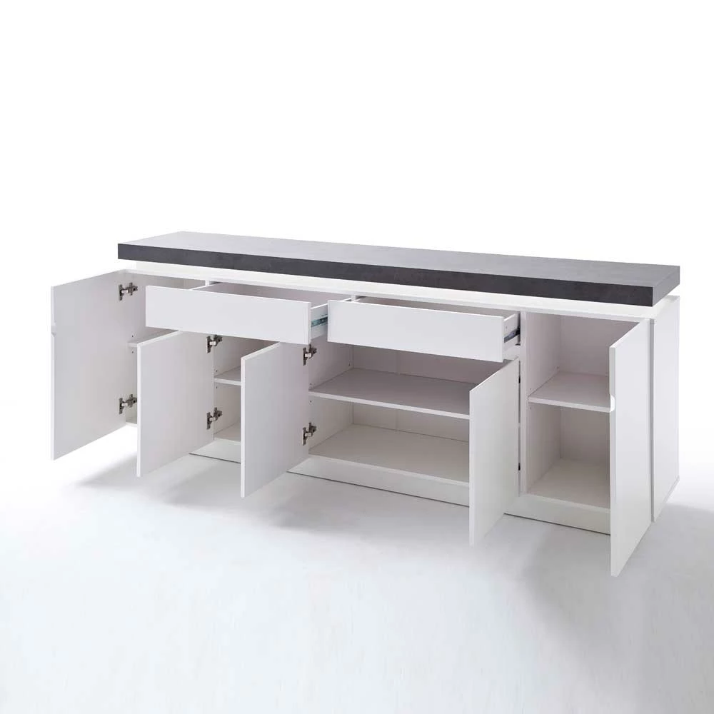 Sideboard Rebelvo mit dimmbarer Beleuchtung Sideboard Rebelvo Mit Dimmbarer Beleuchtung -Landuva Shop sideboard dimmbarer beleuchtung weiss grau rebelvo 05
