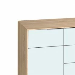 Sideboard Lilano In Eiche Sonoma Weiß 4 Sideboard Lilano In Eiche Sonoma Weiß -Landuva Shop sideboard eiche sonoma weiss glas beschichtet lilano 02