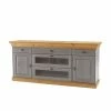 Sideboard Cempino In Grau Kiefer Teilmassiv -Landuva Shop sideboard grau kiefer teilmassiv glas cempino f