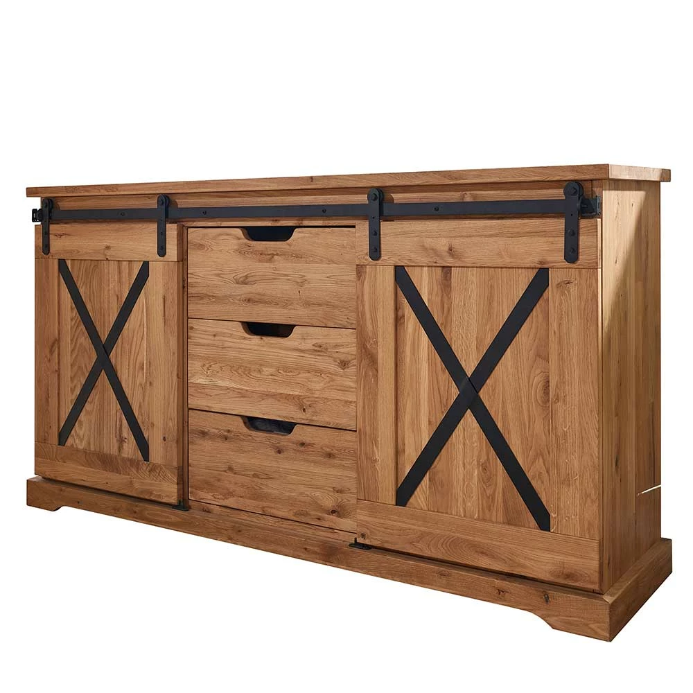 Sideboard im Mexiko Landhaus Look - Ele Sideboard Im Mexiko Landhaus Look - Ele -Landuva Shop sideboard im mexiko landhaus look aus wildeiche massiv mit metall ele f