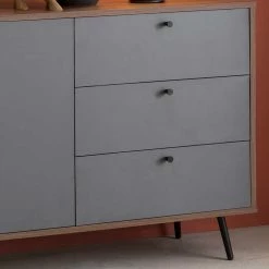 Sideboard Im Skandinavischen Stil 176x76x40 Cm - Nuies -Landuva Shop sideboard im skandinavischen stil 176x76x40 cm in grau walnuss braun nuies 03