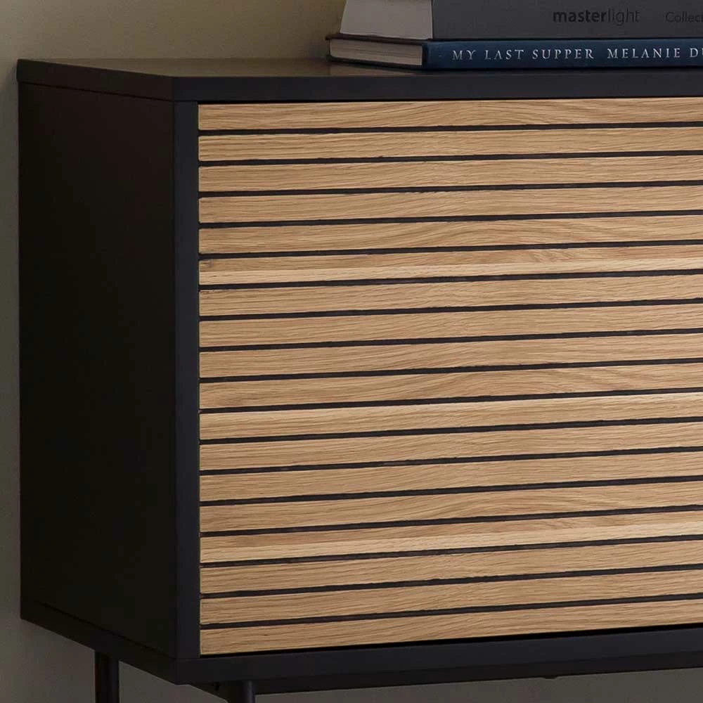 Sideboard im Skandinavischen Wohnstil - Varaba Sideboard Im Skandinavischen Wohnstil - Varaba -Landuva Shop sideboard im skandinavischen wohnstil in schwarz eiche furnier varaba 02