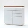 Sideboard Kommode Zelda In Weiß -Landuva Shop sideboard kommode weiss mit wildeiche massivholz zelda 01