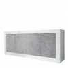 Sideboard Mit 4 Türen In Beton Optik - Narandu 1 Sideboard Mit 4 Türen In Beton Optik - Narandu -Landuva Shop sideboard mit 4 tueren in beton optik mit hochglanz weiss narandu f