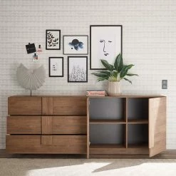 Sideboard Mit 6 Schubladen & 2 Türen - Basento I 4 Sideboard Mit 6 Schubladen & 2 Türen - Basento I -Landuva Shop sideboard mit 6 schubladen 2 tueren in natur holzoptik basento i 02