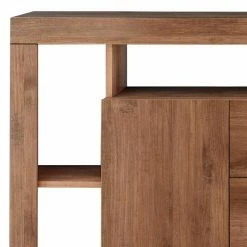 Sideboard Mit Drei Schubladen & Sechs Fächern - Cosmonata -Landuva Shop sideboard mit drei schubladen sechs faechern zwei tueren holzoptik braun cosmonata 04