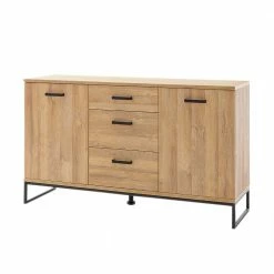 Sideboard Mit Schwarzem Bügelgestell Offen - Truvisas