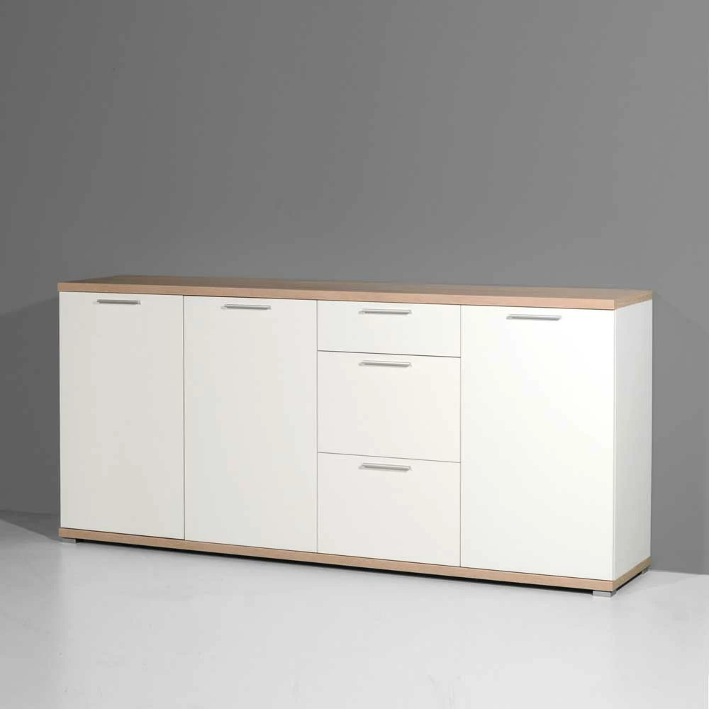 Sideboard Endrew in Weiß Sideboard Endrew In Weiß -Landuva Shop sideboard weiss eiche sonoma endrew 01