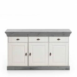 Sideboard Mirandesca In Weiß Grau 3 Sideboard Mirandesca In Weiß Grau -Landuva Shop sideboard weiss grau landhausstil mirandesca 01