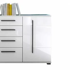 Sideboard Jetongos In Weiß Hochglanz -Landuva Shop sideboard weiss hochglanz 150 cm jetongos 04