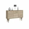 Sideboard Wizeko Aus Wildeiche Massiv Weiß Geölt