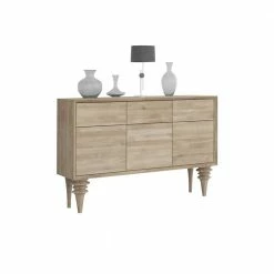Sideboard Wizeko Aus Wildeiche Massiv Weiß Geölt