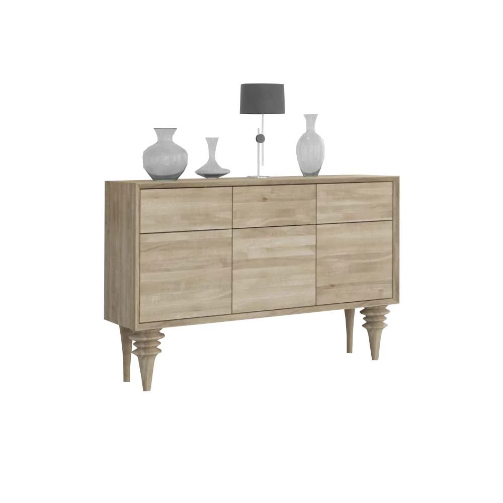 Sideboard Wizeko aus Wildeiche massiv weiß geölt Sideboard Wizeko Aus Wildeiche Massiv Weiß Geölt -Landuva Shop sideboard wildeiche massiv weiss geoelt gedrechselte beine wizeko f