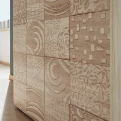 Sonoma-Eiche Kommode Bedruckt - Bielvas -Landuva Shop sonoma eiche kommode bedruckt mit zwei tueren 121x111x42 bielvas 03