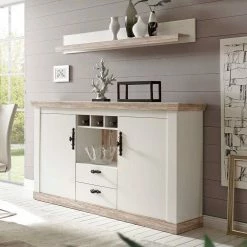 Stauraum Sideboard Im Scandi Landhaus Stil Nedita In Weiß -Landuva Shop stauraum sideboard im scandi landhaus stil in weiss pinie shabby nedita 02