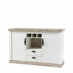 Stauraum Sideboard Im Scandi Landhaus Stil Nedita In Weiß