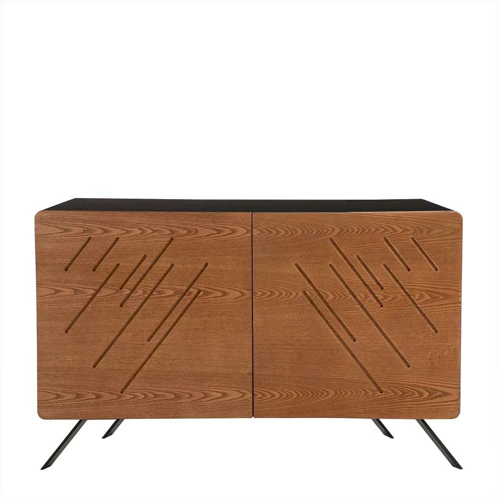 Türen Kommode mit Esche Furnier Front - Lirou Türen Kommode Mit Esche Furnier Front - Lirou -Landuva Shop tueren kommode mit esche furnier front und vierfussgestell aus metall lirou f