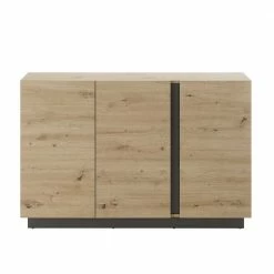 Türen-Kommode Mit Sockelgestell - Lairian -Landuva Shop tueren kommode mit sockelgestell in wildeiche optik dunkelgrau lairian 02