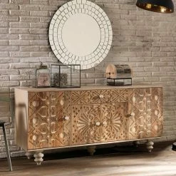 Vintage Landhaus Design Sideboard In White Wash - Zinova 4 Vintage Landhaus Design Sideboard In White Wash - Zinova -Landuva Shop vintage landhaus design sideboard in white wash aus mangobaum massivholz zinova 02