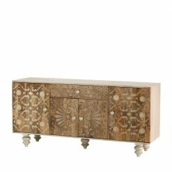 Vintage Landhaus Design Sideboard In White Wash - Zinova