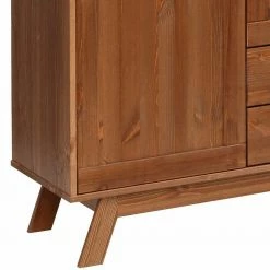 Vitrine Highboard Aus Kiefer In Walnussfarben - Omezko -Landuva Shop vitrine highboard aus kiefer in walnussfarben 140 cm breit omezko 04