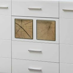 Weißes Design-Sideboard Mit Glas & LED - Lisepio -Landuva Shop weisses design sideboard mit glas led beleuchtung lisepio 04