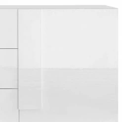 Weißes Hochglanz Sideboard Mit Tür - Kerym 5 Weißes Hochglanz Sideboard Mit Tür - Kerym -Landuva Shop weisses hochglanz sideboard mit tuer und sechs schubladen kerym 03