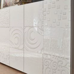 Weißes Hochglanz Türen-Sideboard Bedruckt - Vascaub -Landuva Shop weisses hochglanz tueren sideboard bedruckt mit 181 cm breite vascaub 03