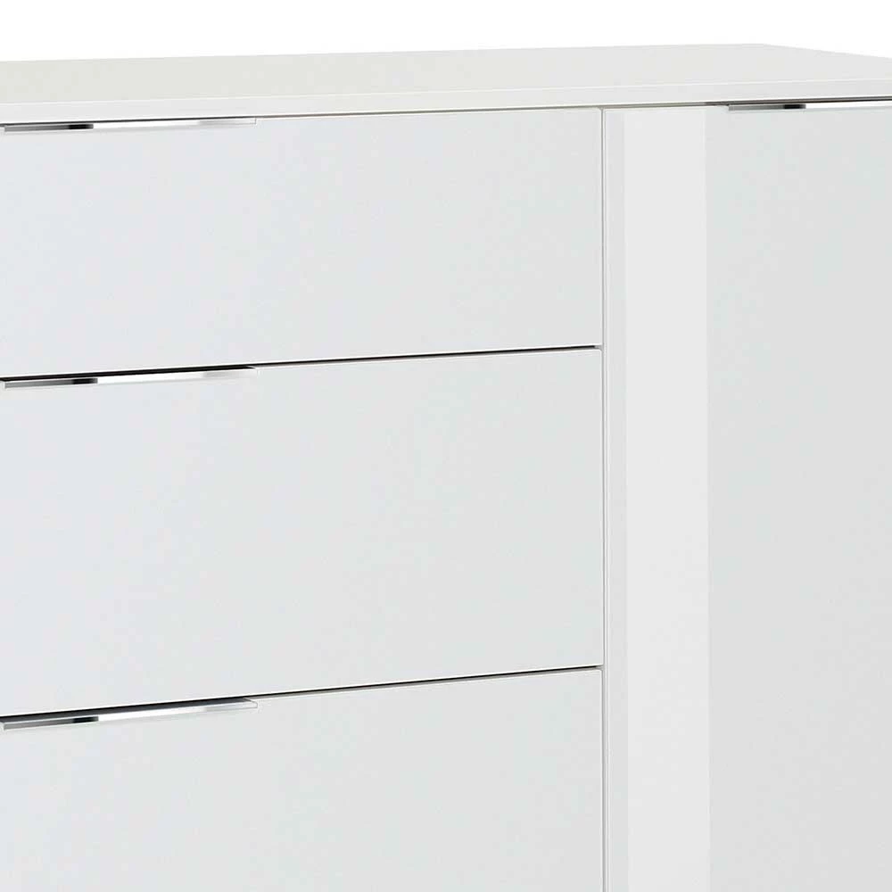 Weißes Sideboard in modernem Design - Onstruda Weißes Sideboard In Modernem Design - Onstruda -Landuva Shop weisses sideboard in modernem design mit metallgriffen onstruda 04