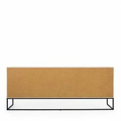 Weißes Sideboard Mit Metall-Bügelgestell - Heydna 7 Weißes Sideboard Mit Metall-Bügelgestell - Heydna -Landuva Shop weisses sideboard mit metall buegelgestell in schwarz heydna 05